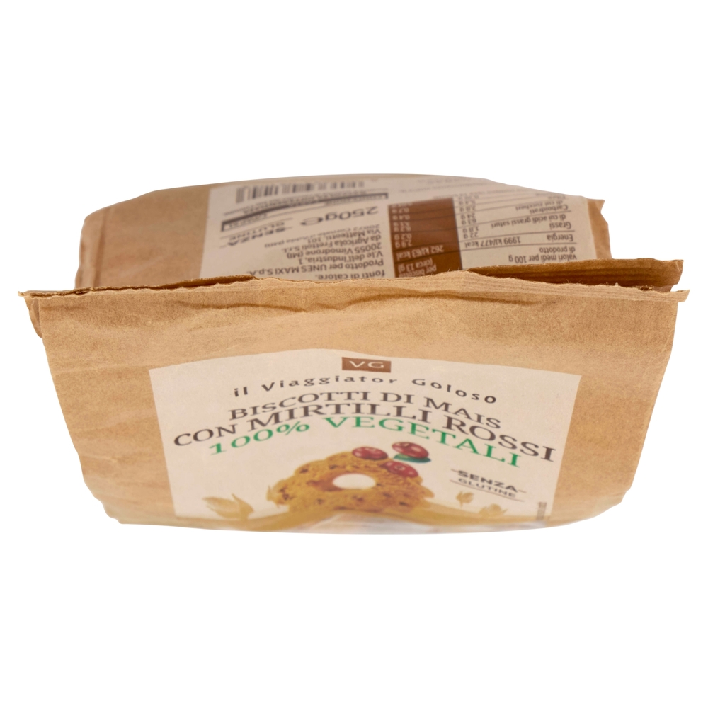 Biscotti di Mais con Mirtilli Rossi 100% Vegetali Il Viaggiator Goloso